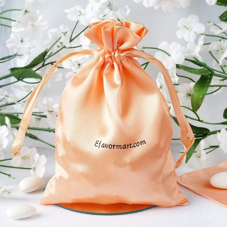 100 Pack Satin 5 Inch x 7 Inch Drawstring Favor Bags