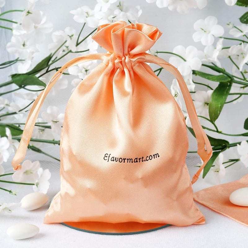 100 Pack Satin 5 Inch x 7 Inch Drawstring Favor Bags