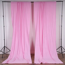 2 Pack Pink Scuba Polyester Curtain Panel Inherently Flame Resistant Backdrops