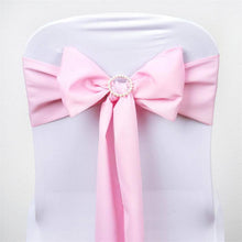 5 PCS | 6" x 108" Pink Polyester Chair Sash#whtbkgd