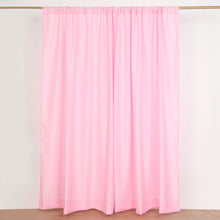 2 Pack 10 Feet x 8 Feet Pink Polyester Backdrop Curtains with Rod Pockets 130 GSM