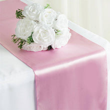 Pink Satin Table Runner 12 Inch x 108 Inch