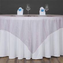 60 Inch Pink Square Sheer Organza Table Overlay#whtbkgd