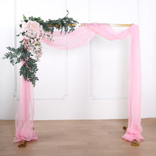 Pink Sheer Organza 18 Feet Wedding Arch Drapery Fabric