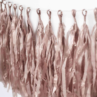 Rose gold tassel garland for party decoration