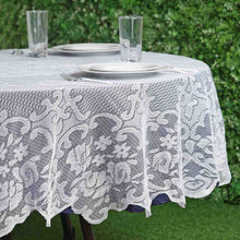 70inch Premium Lace White Round Tablecloth