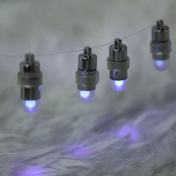 12 Pack Purple Bullet LED Balloon Lights, Waterproof Centerpiece Filler Lights with String