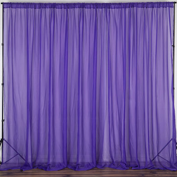 Premium Purple Chiffon Curtain Panels for a Touch of Sophistication