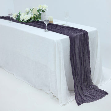 Purple Gauze Cheesecloth Boho Table Runner 10ft