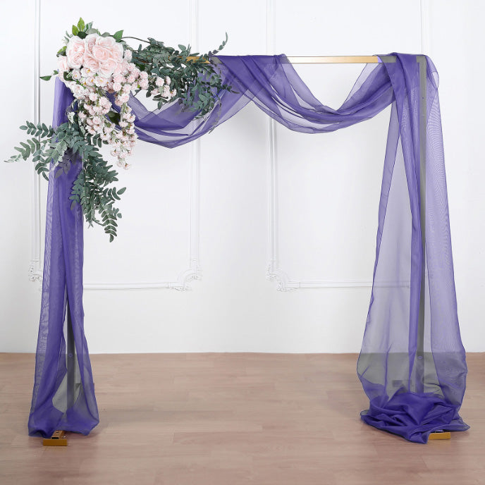 18 Feet Purple Sheer Organza Wedding Arch Drapery Fabric