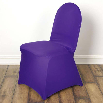 Purple chair cover for events and decor.
