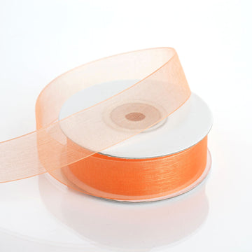 Versatile and Affordable Orange Organza Ribbon