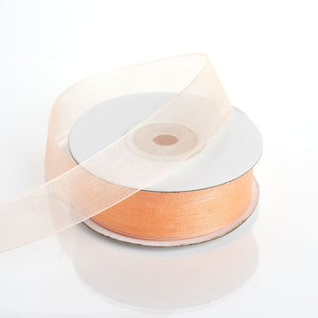 Enhance Your Event Decor with Peach Organza Ribbon