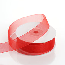 7 By 8 Inch 25 Yard Red Organza Ribbon With Mono Edge