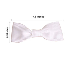 Polyester White Grosgrain Decor For Gift Bags 1.5 Inch With Ribbon Bow & Pre Tied