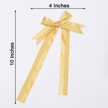 Satin Gold Decor For Gold Foil Lining 10 Inch With Ribbon Bow & Gift Favors