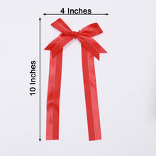 Red 10 Inch Satin Decor For Gold Foil Lining With Ribbon Bow And Gift Favors