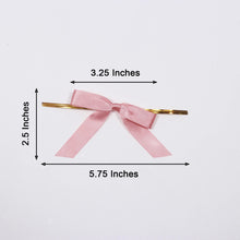 3 Inch Dusty Rose Satin Bows 50 Pcs Pre Tied For Gift Baskets