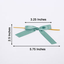 Satin Sage Green Decor For Gift Bags 3 Inch With Ribbon Bow & Twist Ties