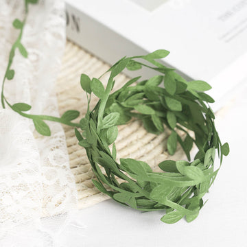 Add a Touch of Elegance with Olive Green Leaf Ribbon Trim