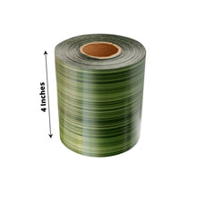 Green Ti Leaf Two Sided 4 Inch Waterproof Satin Ribbon Wrap 50 Yards