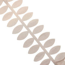 50ft | 4inch Beige Leaf Petal Taffeta Ribbon Sash, Artificial DIY Fabric Garlands#whtbkgd
