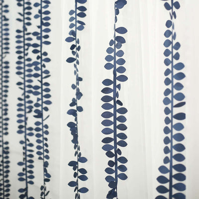 Navy leaf-patterned fabric hanging decor