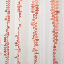 Terracotta (Rust) Leaf Petal Taffeta Ribbon Sash, Artificial DIY Fabric Garlands 50ft