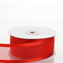 Sheer Organza Ribbon With Satin Edge in Red 25 Yards 1.5 Inch