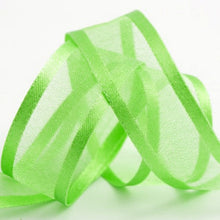 Organza Ribbon With Satin Edge in Apple Green 25 Yards 7 Inch By 8 Inch