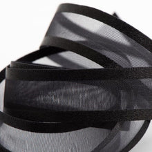 Organza Ribbon With Satin Edge in Black 25 Yards 7 Inch By 8 Inch
