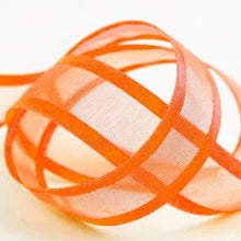 Organza Ribbon With Satin Edge in Orange 25 Yards 7 Inch By 8 Inch