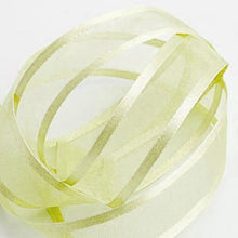 Organza Ribbon With Satin Edge in Yellow 25 Yards 7 Inch By 8 Inch
