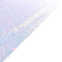 12 Inch x 108 Inch Sequin Table Runner in Iridescent Blue