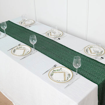 Enhance Your Event Decor with the Hunter Emerald Green Premium Sequin Table Runner