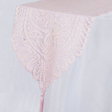 14 Inch x 108 Inch Blush Rose Gold Lace Polyester Runner Table#whtbkgd