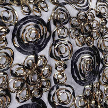 COUTURE Tulle Satin Table Runner Black Gold#whtbkgd