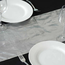 Shiny Metallic Foil Silver Lame Fabric Table Runner 13 Inch x 108 Inch
