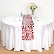 13x108inch Pink Big Payette Sequin Table Runner