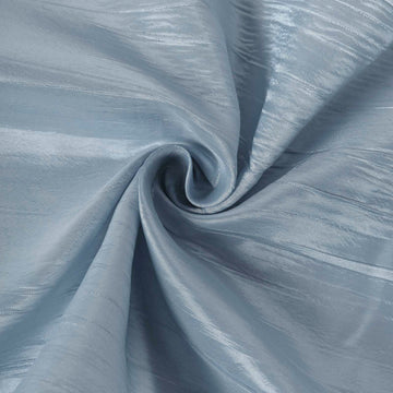 Create a Luxurious Atmosphere with the Dusty Blue Accordion Crinkle Taffeta Table Runner