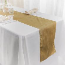 Gold Accordion Crinkle Taffeta Fabric Table Linen Runner 12 Inch x 108 Inch