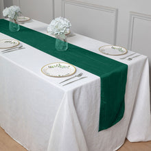 Accordion Crinkle Taffeta Table Runner 5 Pack In Hunter Emerald Green 12 Inch By 108 Inch