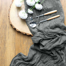 Gauze Cheesecloth Table Runner in Charcoal Gray 10 Feet