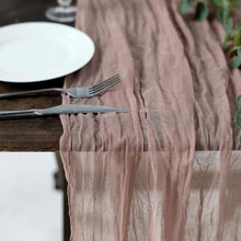 Gauze Cheesecloth Table Runner in Dusty Rose 10 Feet