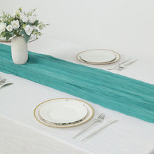 Dark Turquoise Cheesecloth Table Runner 10 Feet