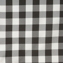 Black & White Gingham Polyester Checkered Table Runner Buffalo Plaid 12 Inch x 108 Inch#whtbkgd
