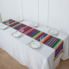 Mexican 14 Inch x 108 Inch Serape Table Runner with Tassels