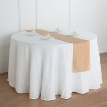 Natural 12 Inch x 108 Inch Slubby Textured Wrinkle Resistant Linen Table Runner