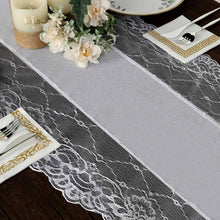Table Runner 16 Inch x 108 Inch In White Faux Burlap Jute Lace For Boho Rustic Theme