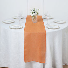 Orange Faux Jute Linen Boho Chic Rustic Table Runner 14 Inch x 108 Inch